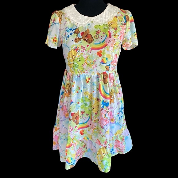 NWT Hot Topic Iron Fist Babydoll Care Bears Mini Dress Halloween Cosplay Small - Picture 3 of 7